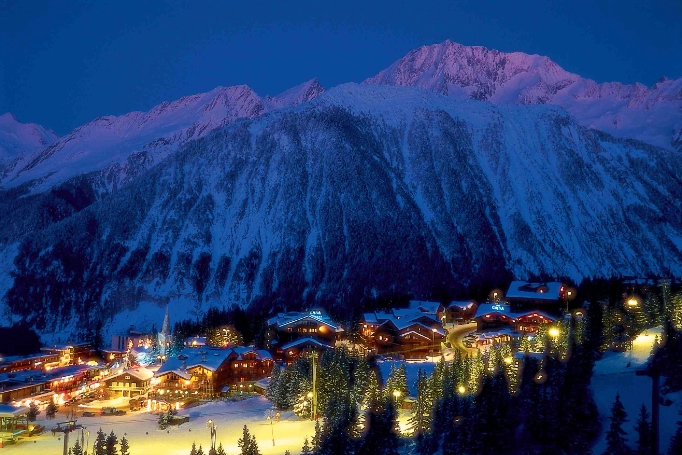 night skiing Europe