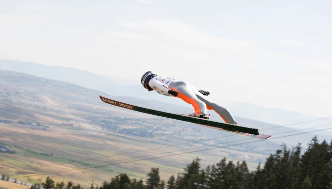 how hard is ski jumping
