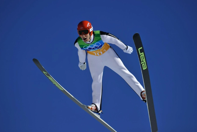 how hard is ski jumping