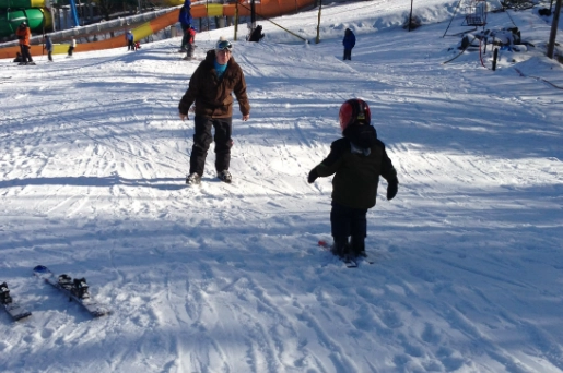 teaching kids to ski