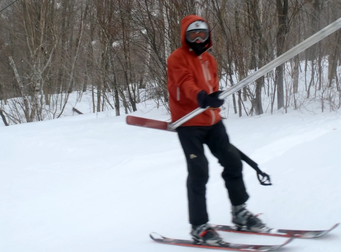 snowboard T-bar lift snowboard T-bar lift