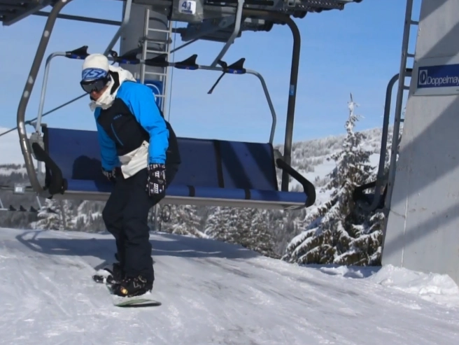 how to ride a button lift on a snowboard