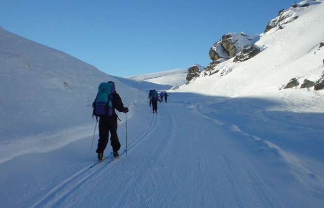 parallel turns skiing