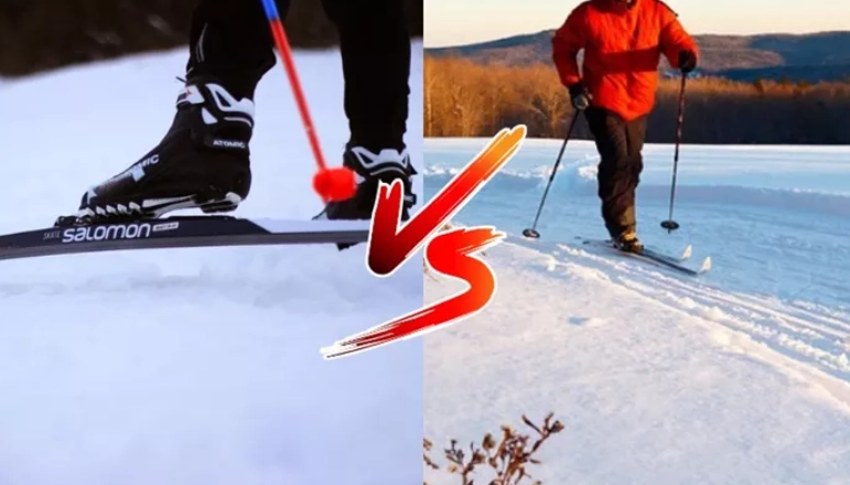 difference between cross country and alpine skiing