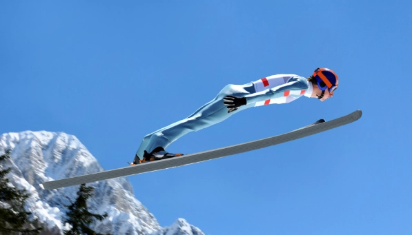 ski jumping turn