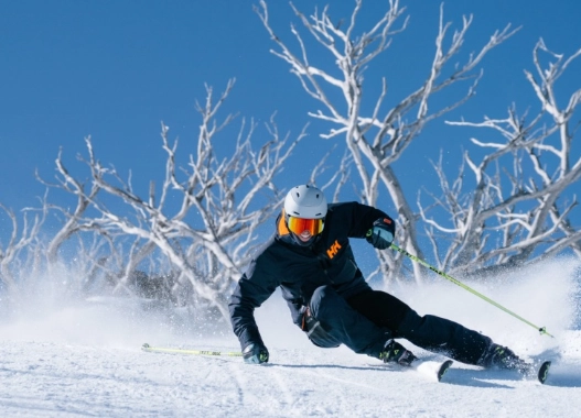 skiing moguls on steeps