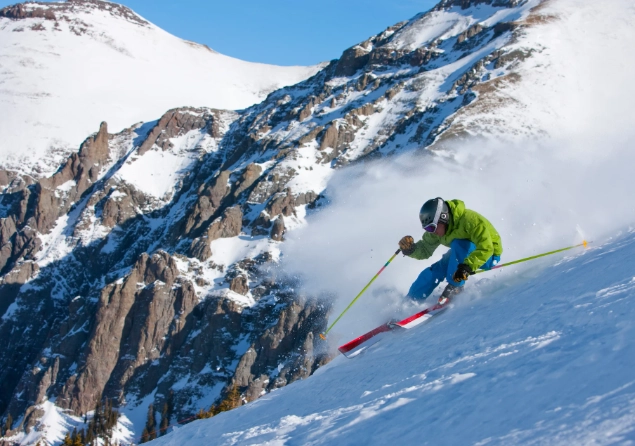 beginner park skiing