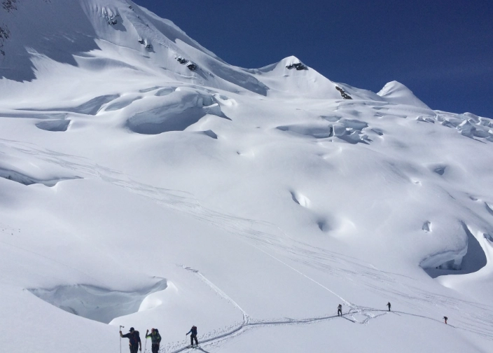 guided glacier skiing