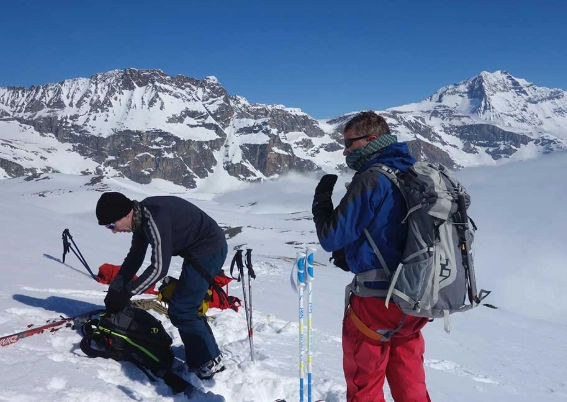 guided glacier skiing