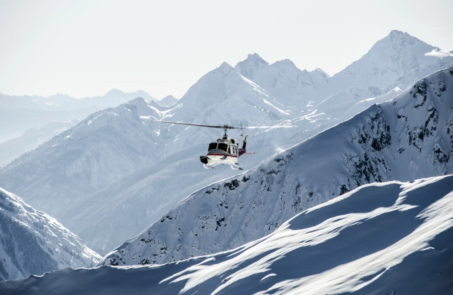 helicopter skiing