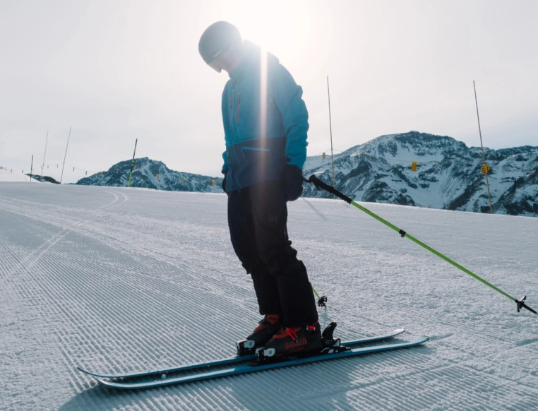 self taught skiing